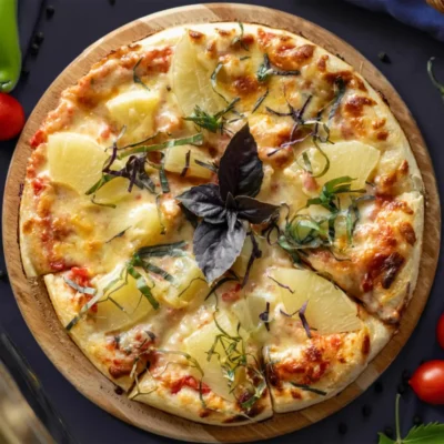 Pizza Hawai Full top view