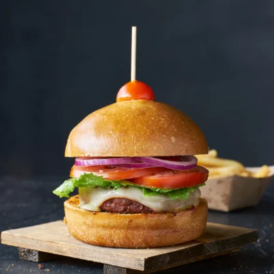 Veggie Burger side view